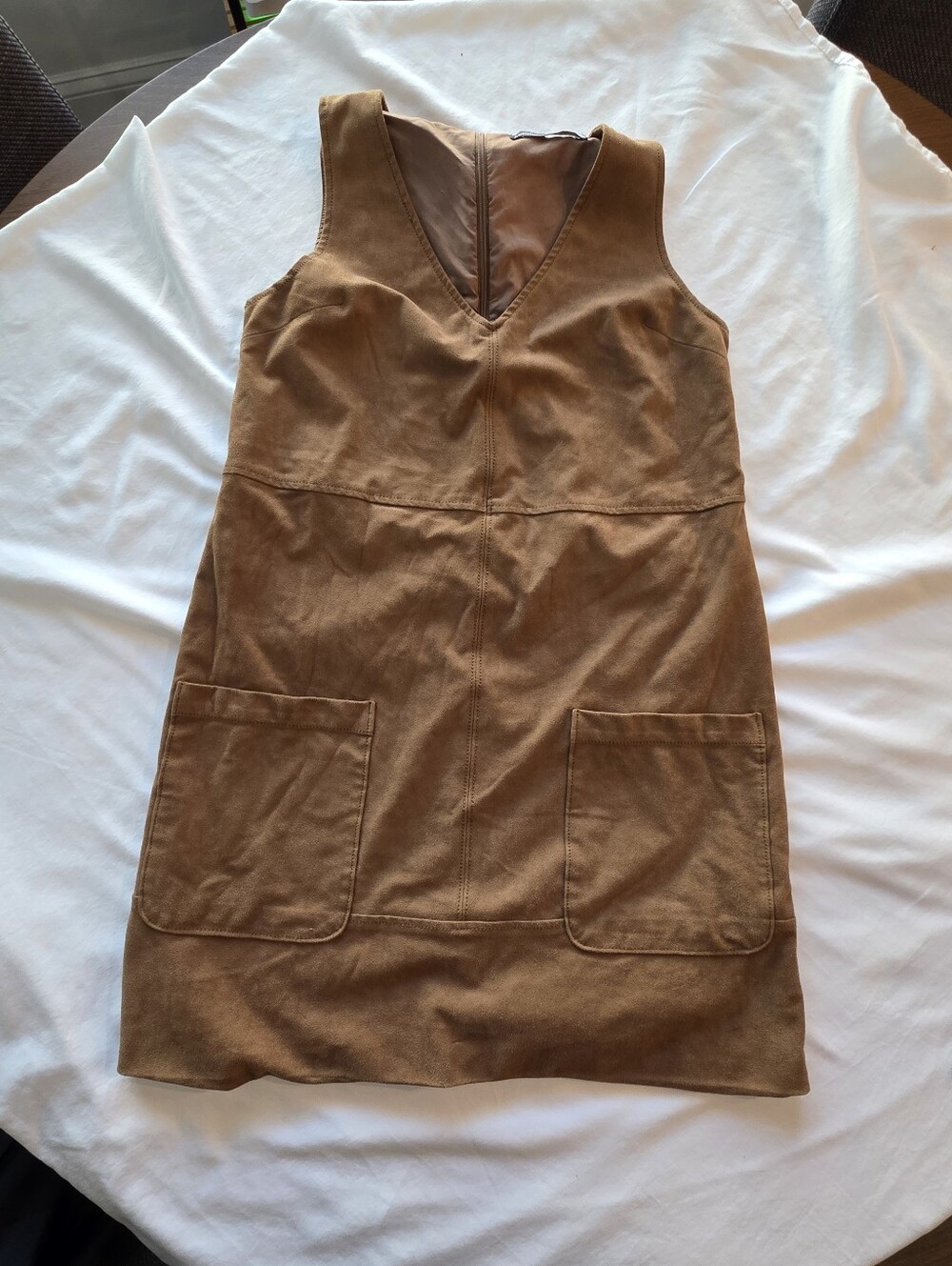 Abercrombie & Fitch Mara Brown Vegan Suede Mini Dress XS